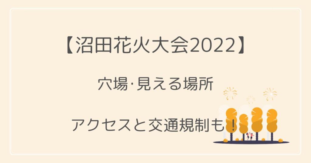 沼田花火大会2022の屋台や穴場･見える場所は？駐車場と交通規制も！